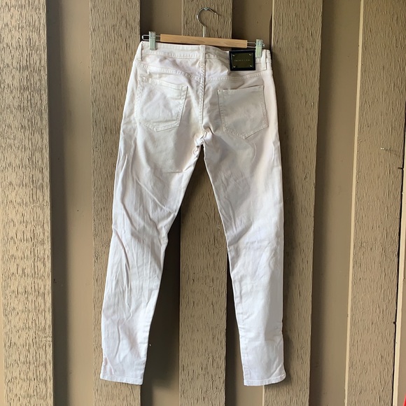 Balmain Pale Pastel Pink Skinny Biker Cotton Jeans - Picture 3 of 15